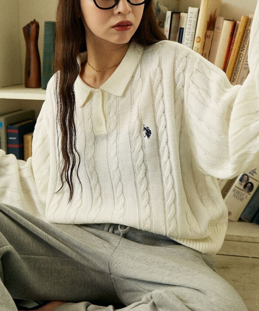 U.S. POLO ASSN. 麻花針織Polo衫_5