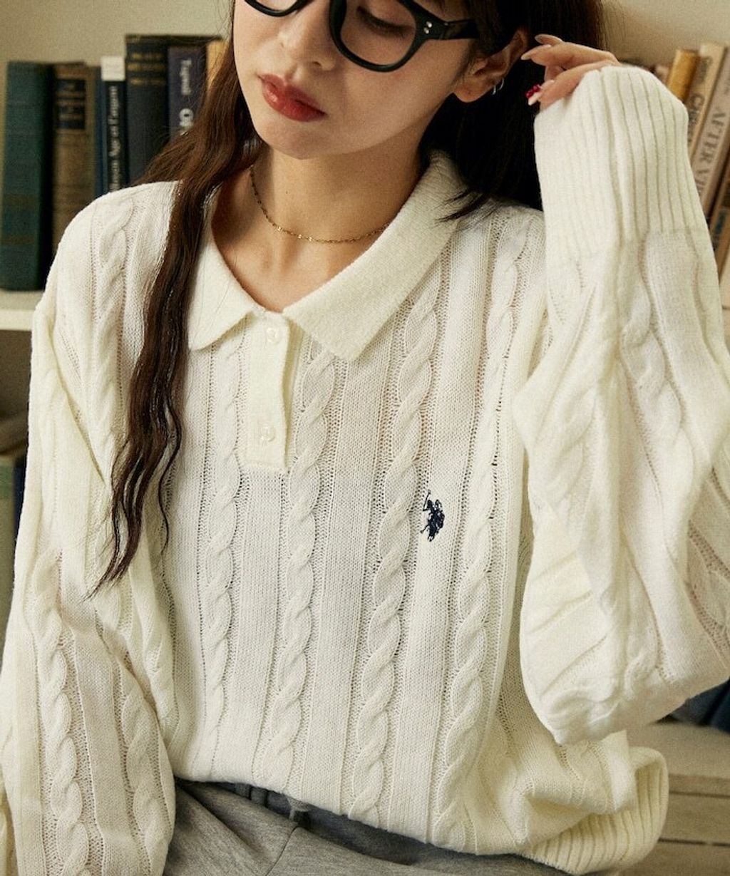 U.S. POLO ASSN. 麻花針織Polo衫_4
