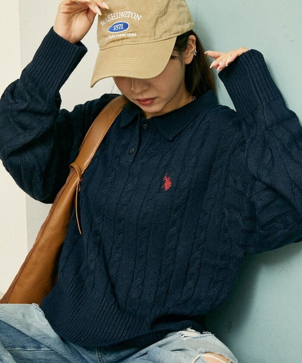 U.S. POLO ASSN. 麻花針織Polo衫_3
