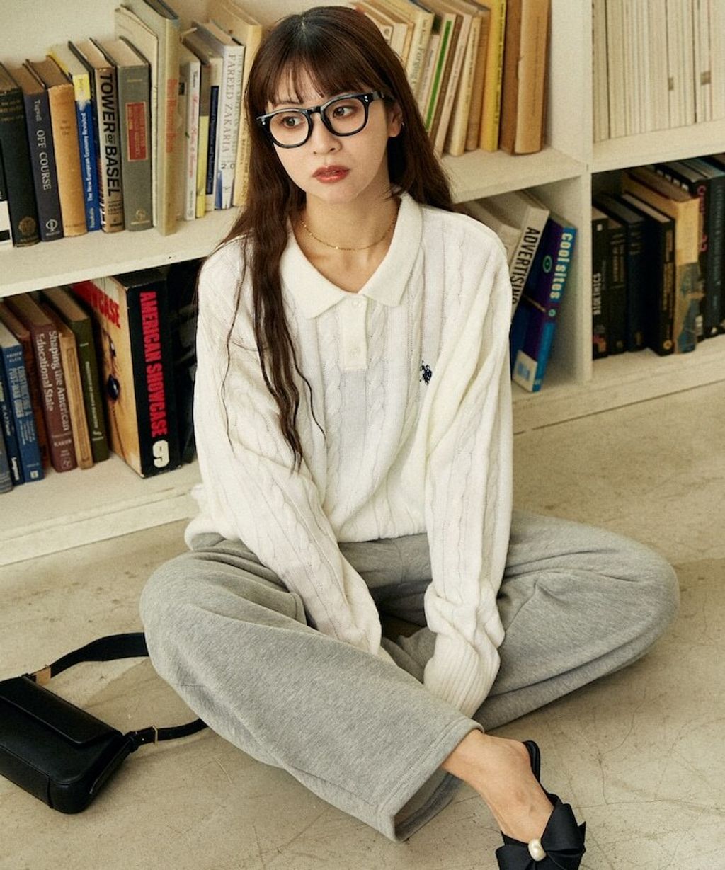 U.S. POLO ASSN. 麻花針織Polo衫_10