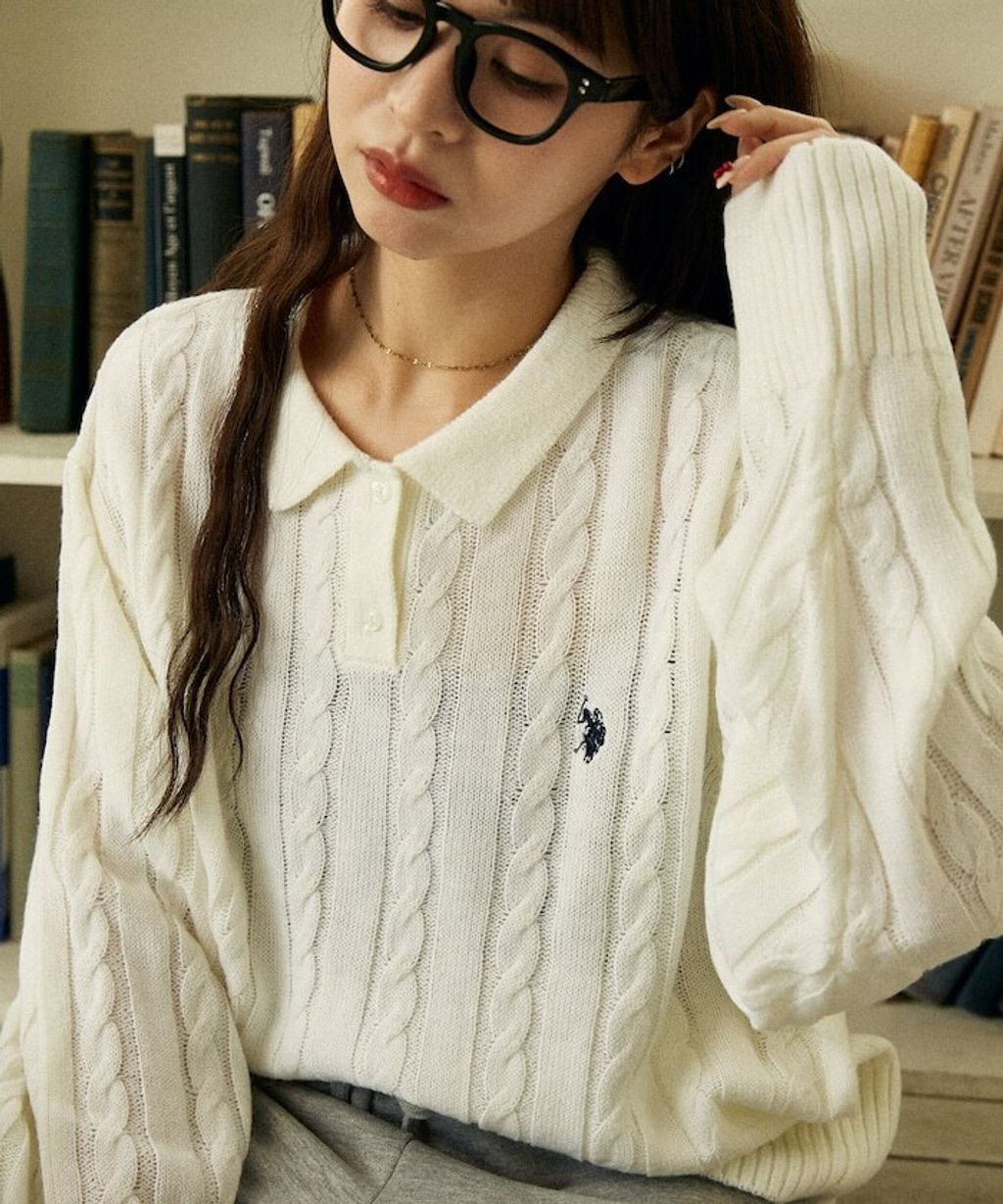 U.S. POLO ASSN. 麻花針織Polo衫_7