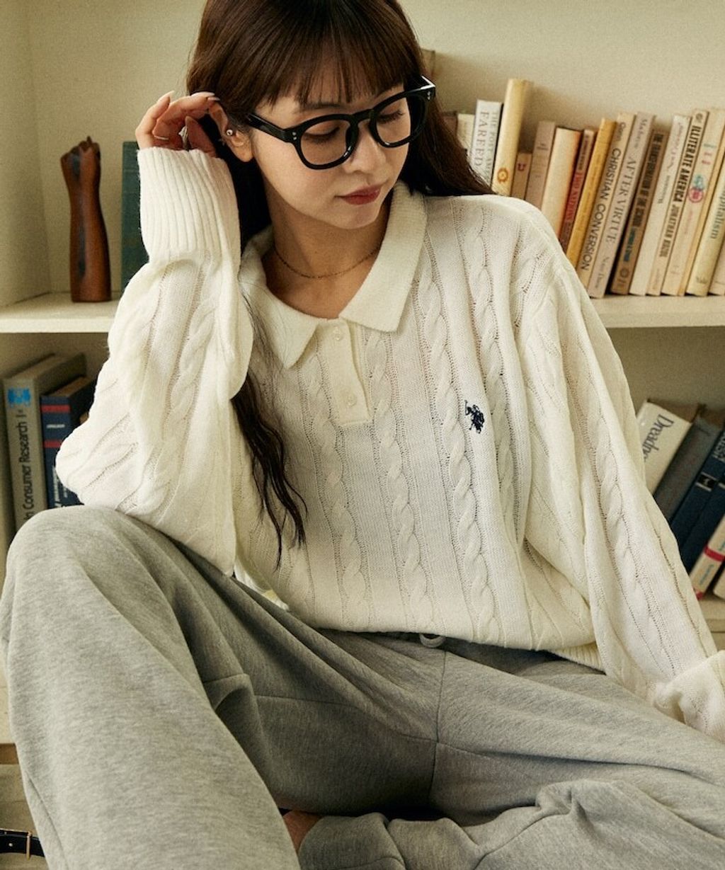 U.S. POLO ASSN. 麻花針織Polo衫_11