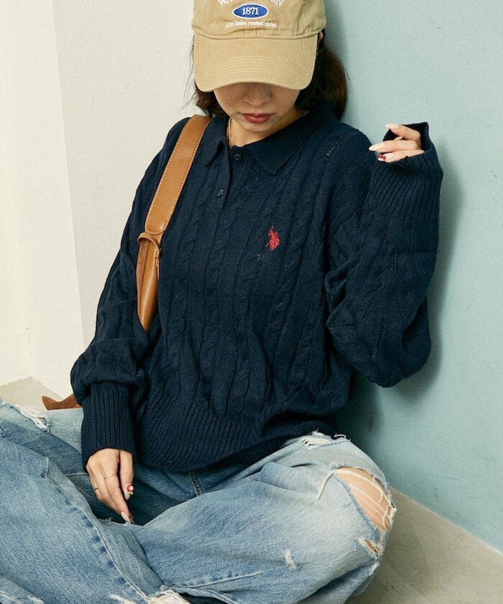 U.S. POLO ASSN. 麻花針織Polo衫_33