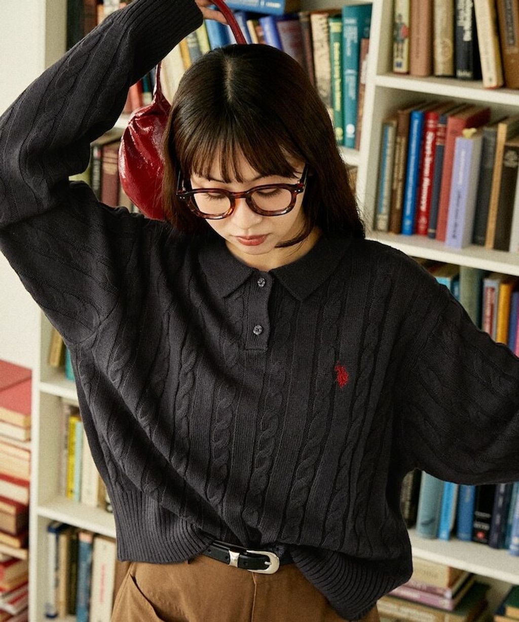 U.S. POLO ASSN. 麻花針織Polo衫_23
