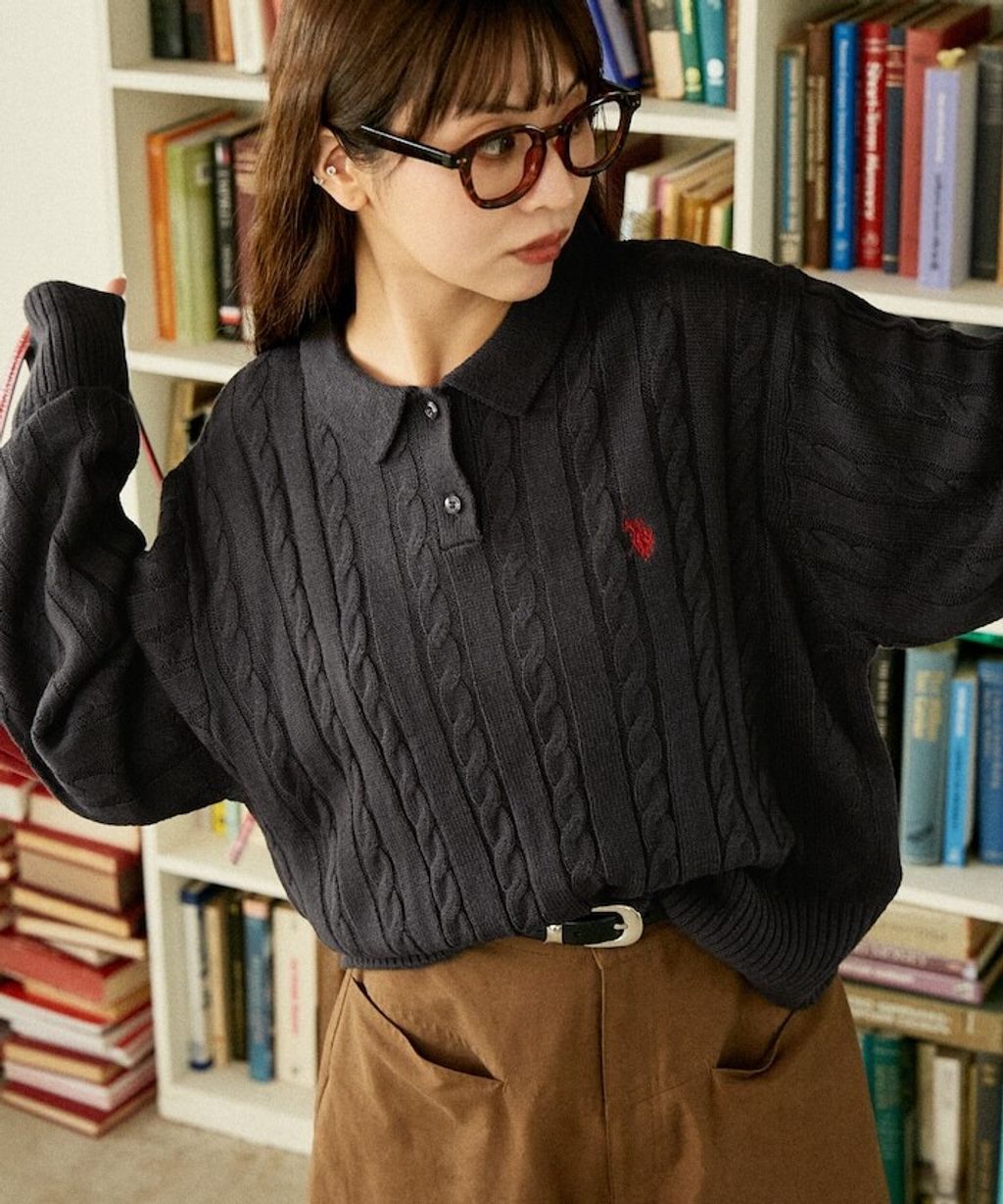 U.S. POLO ASSN. 麻花針織Polo衫_24