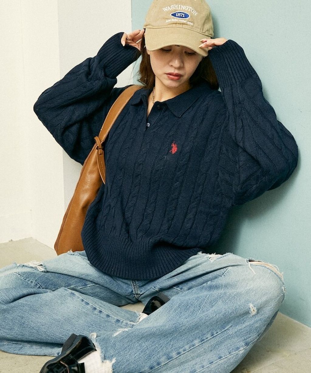 U.S. POLO ASSN. 麻花針織Polo衫_28