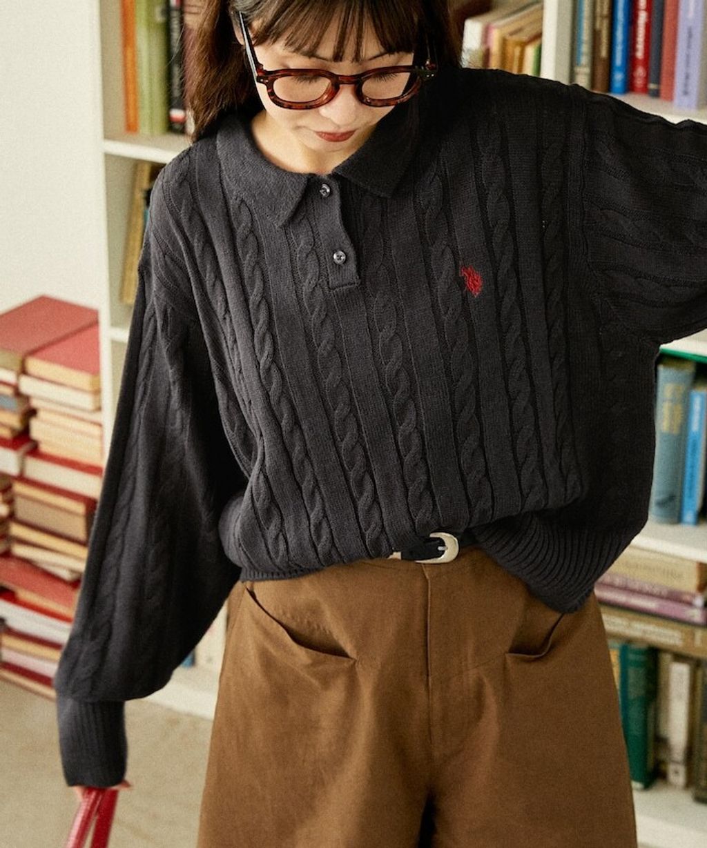 U.S. POLO ASSN. 麻花針織Polo衫_22