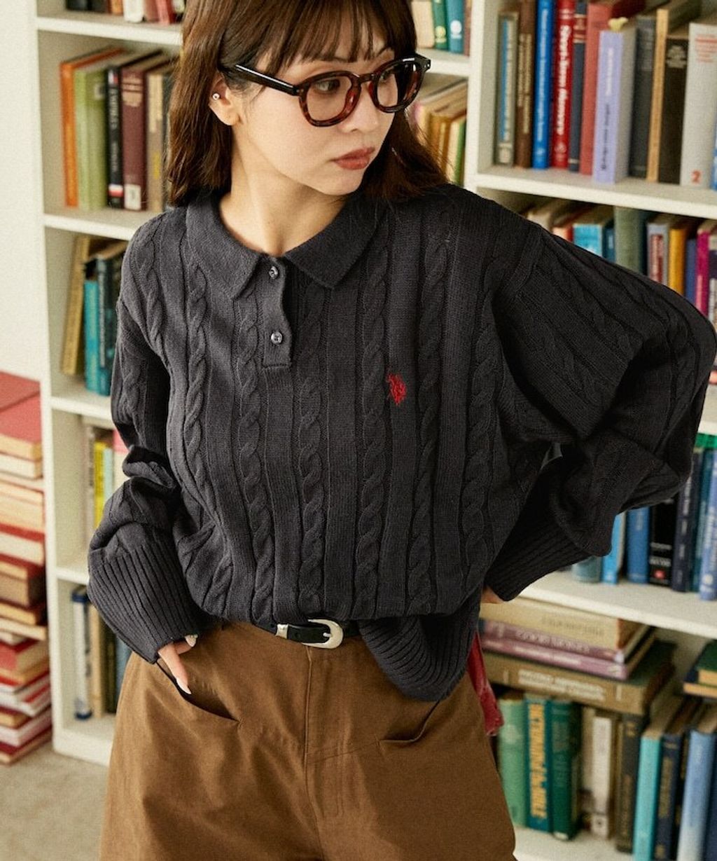 U.S. POLO ASSN. 麻花針織Polo衫_16