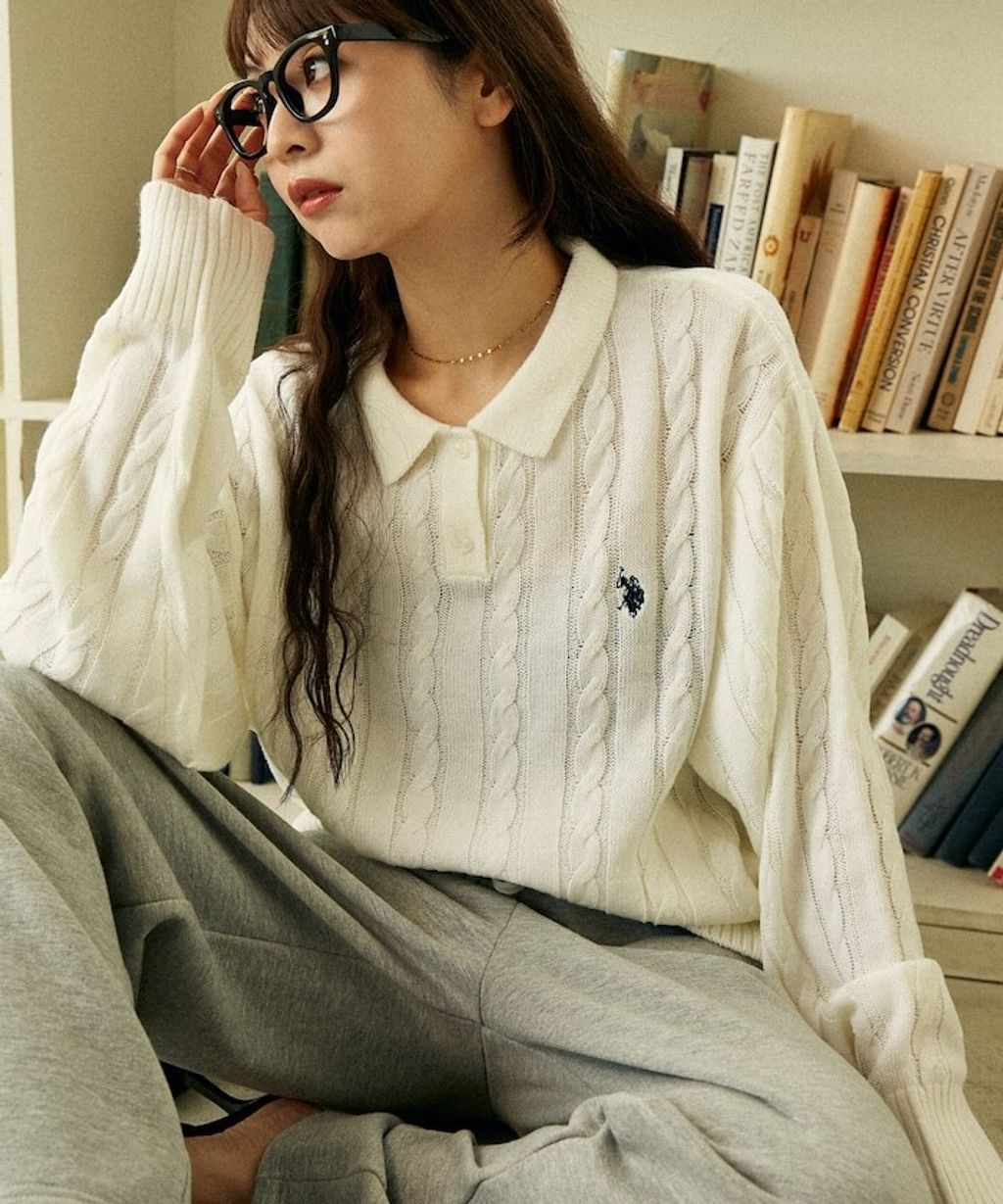 U.S. POLO ASSN. 麻花針織Polo衫_13