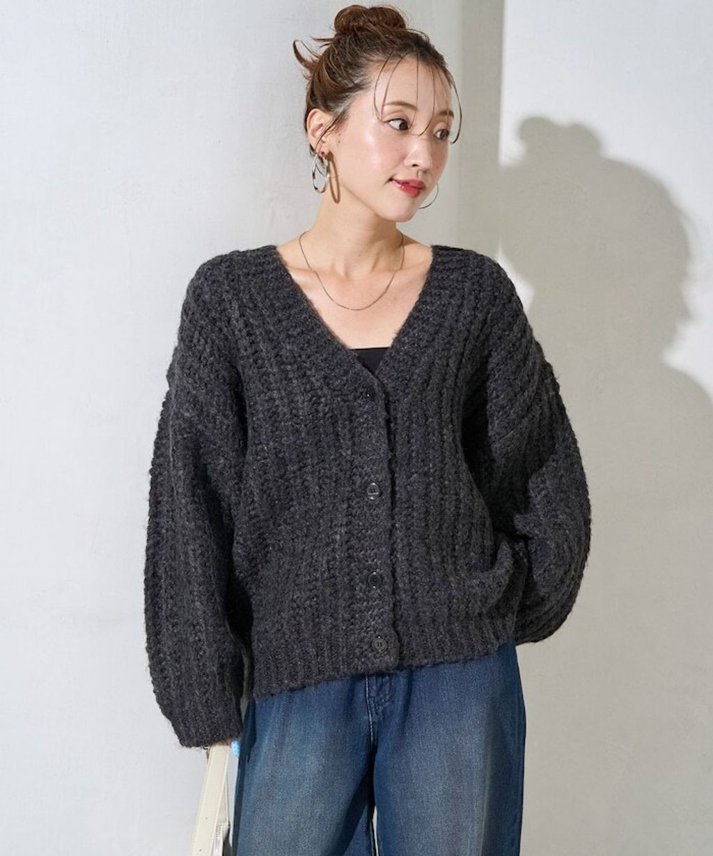 FREAKS STORE 手工編織感寬鬆落肩開襟針織衫_29
