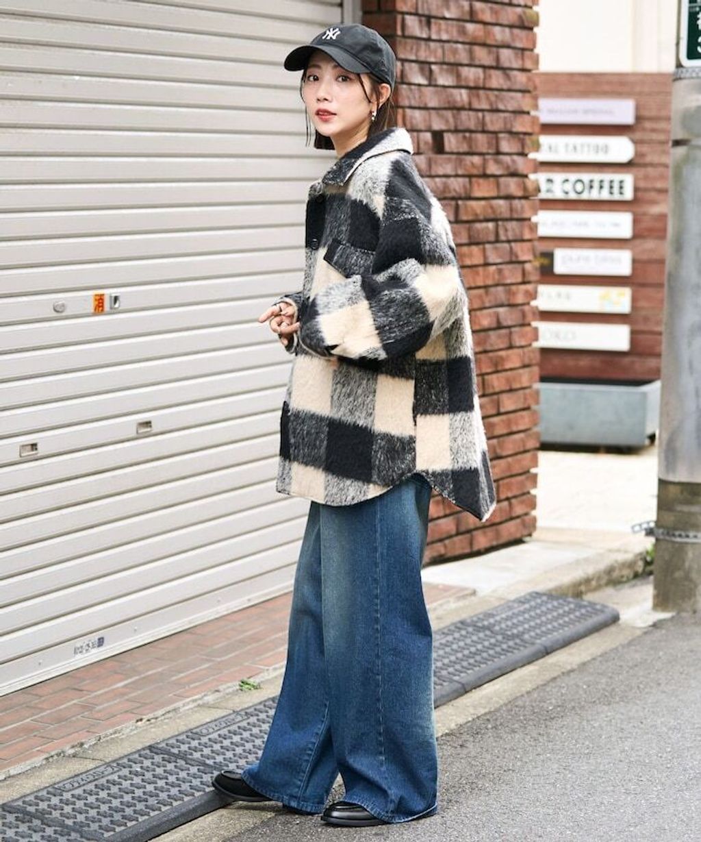 FREAKS STORE 格紋長絨Oversized襯衫外套_6
