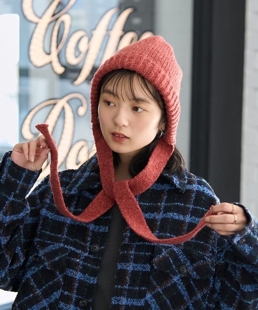 FREAKS STORE Bonnet風針織綁帶帽_6