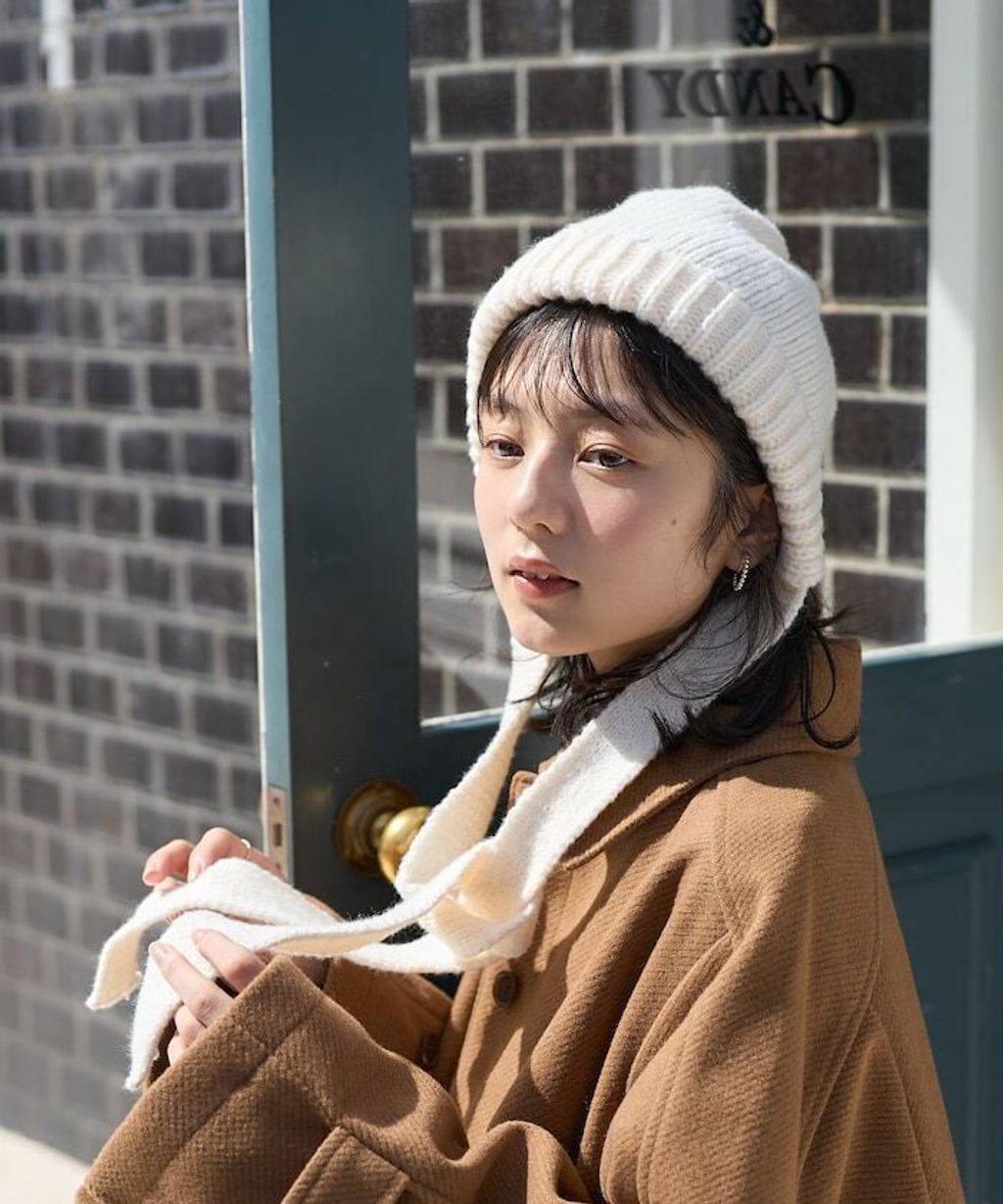 FREAKS STORE Bonnet風針織綁帶帽_1