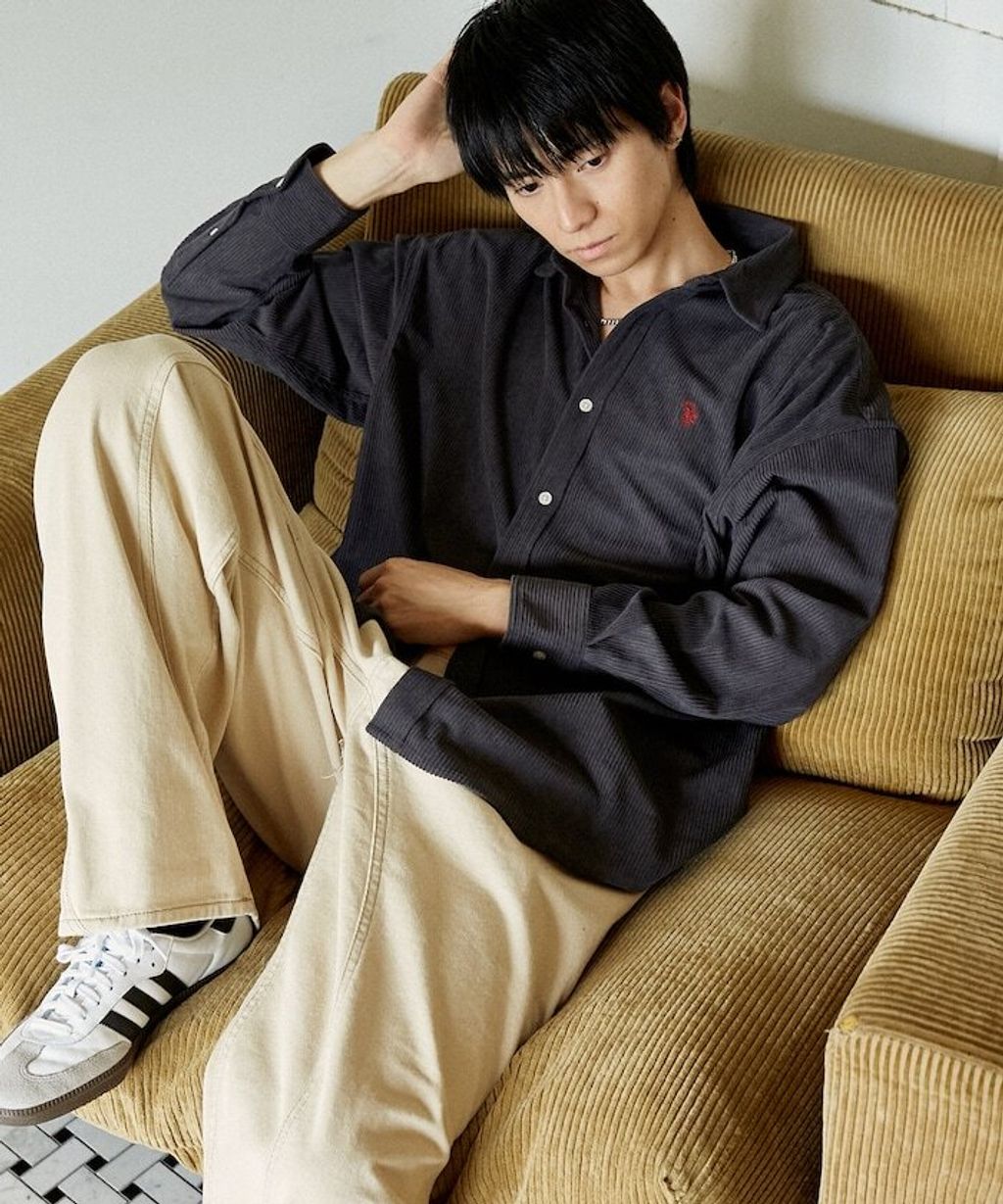 U.S. POLO ASSN. 秋冬感燈芯絨刺繡logo襯衫(男女同款)_32