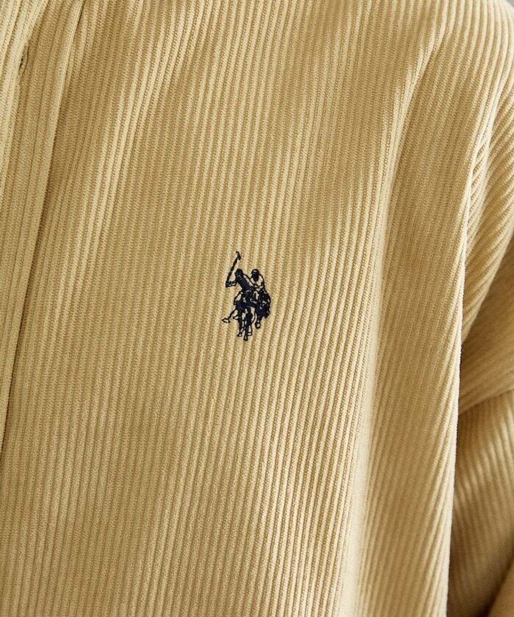 U.S. POLO ASSN. 秋冬感燈芯絨刺繡logo襯衫(男女同款)_31