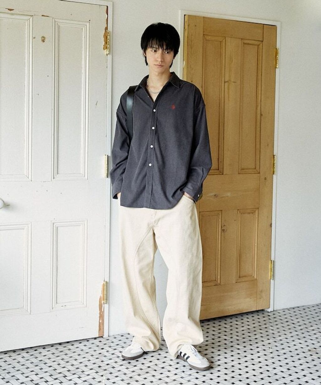 U.S. POLO ASSN. 秋冬感燈芯絨刺繡logo襯衫(男女同款)_36