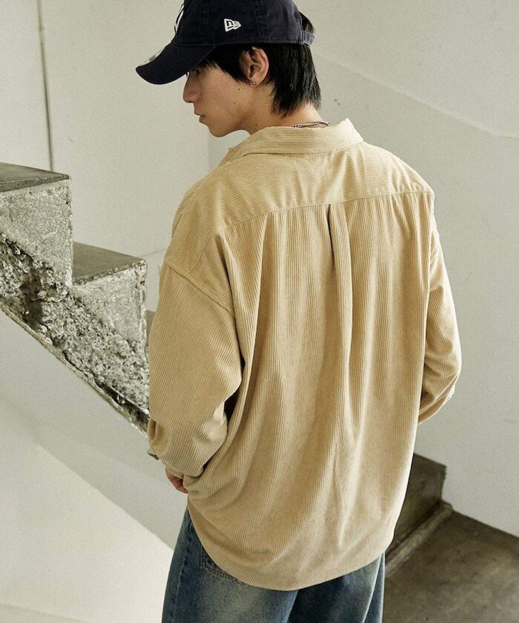 U.S. POLO ASSN. 秋冬感燈芯絨刺繡logo襯衫(男女同款)_23