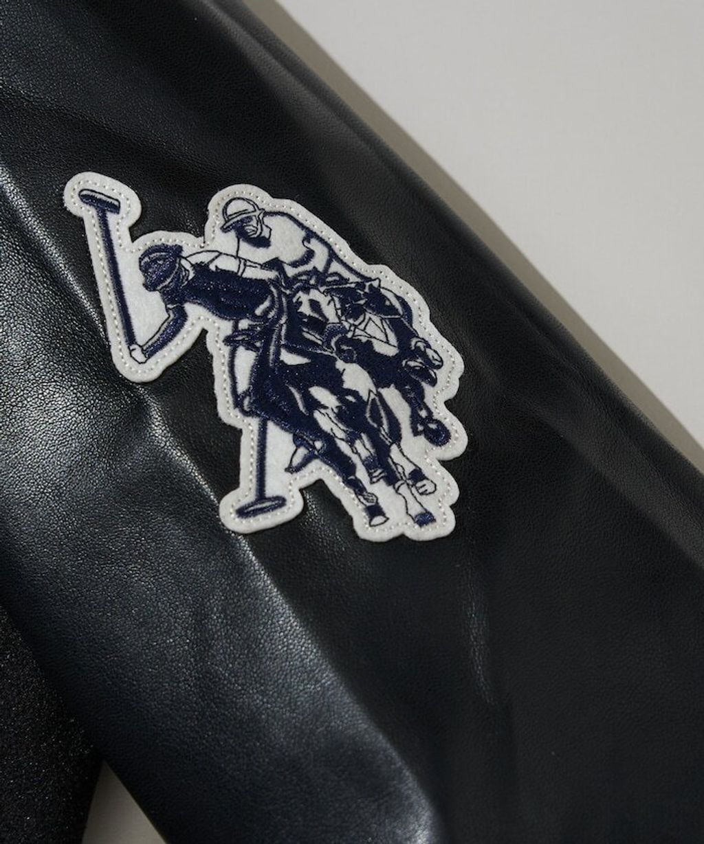 U.S. POLO ASSN. 異材質拼接高質感PU面料棒球外套_35