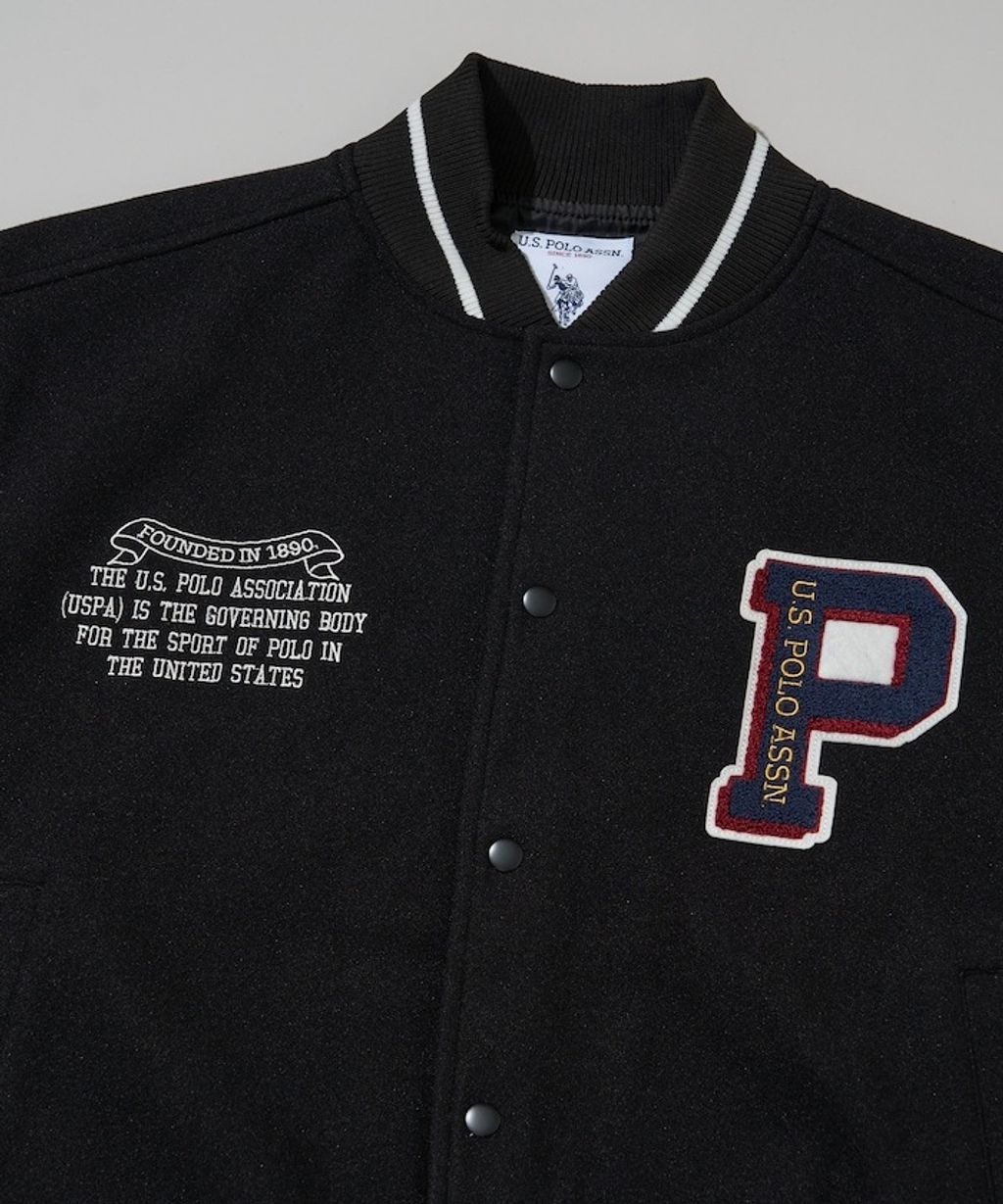 U.S. POLO ASSN. 異材質拼接高質感PU面料棒球外套_33