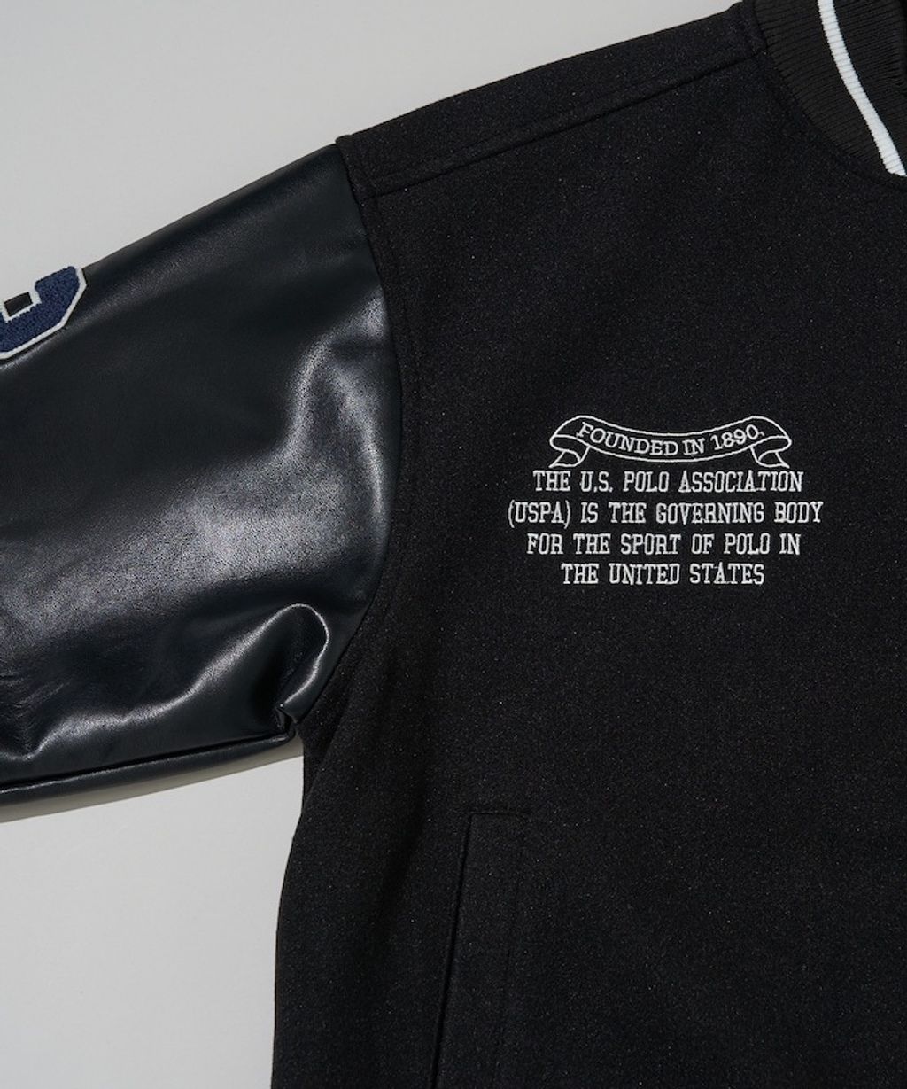 U.S. POLO ASSN. 異材質拼接高質感PU面料棒球外套_36