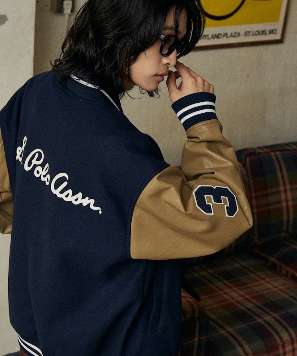 U.S. POLO ASSN. 異材質拼接高質感PU面料棒球外套_18