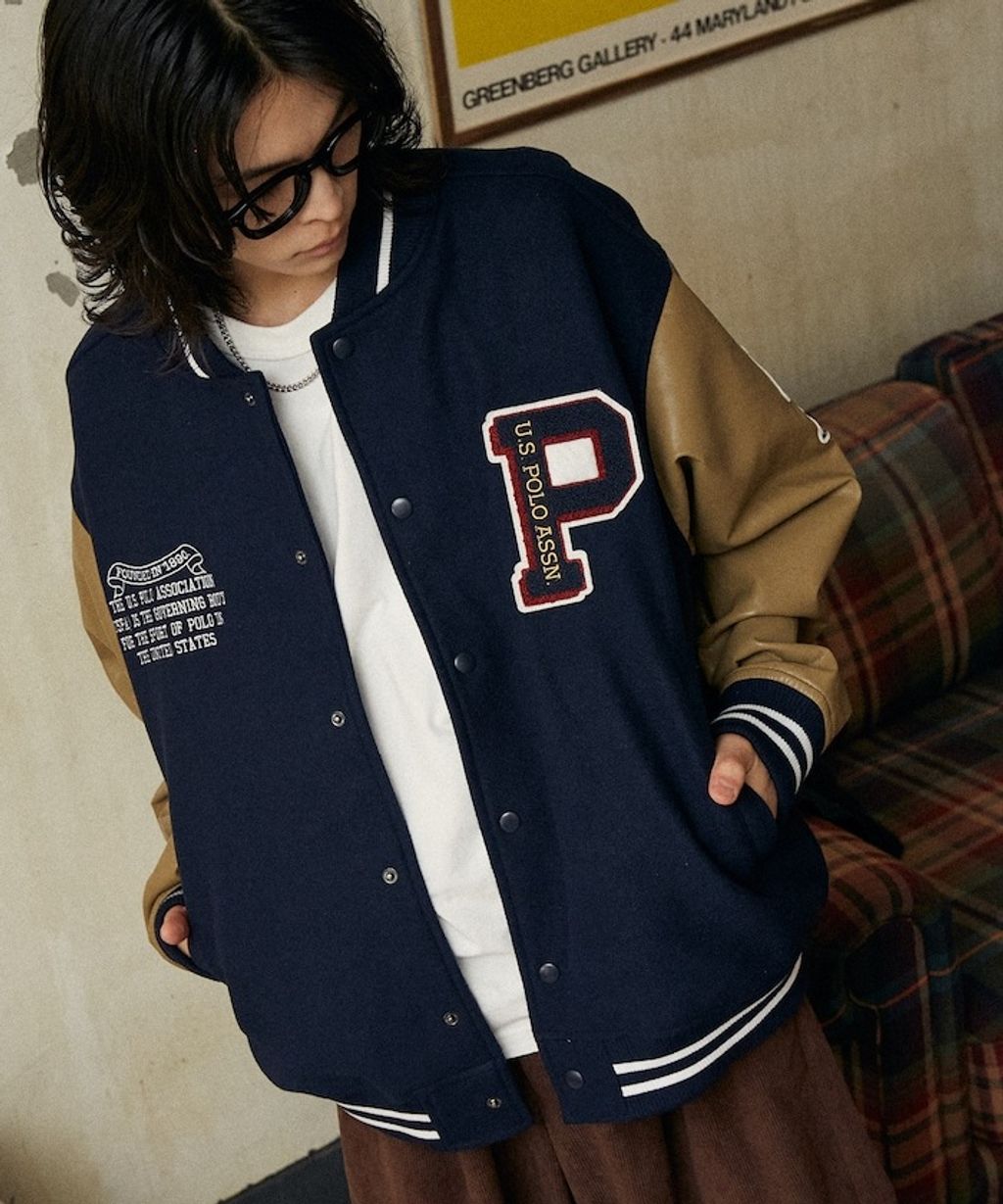 U.S. POLO ASSN. 異材質拼接高質感PU面料棒球外套_16