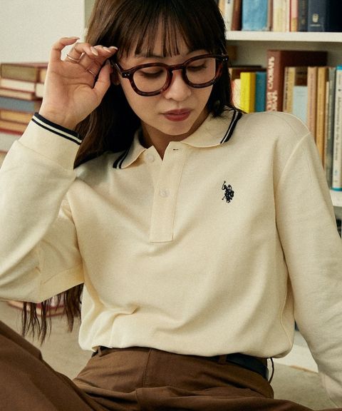 U.S. POLO ASSN. Y2K風開衫polo領長袖上衣_8