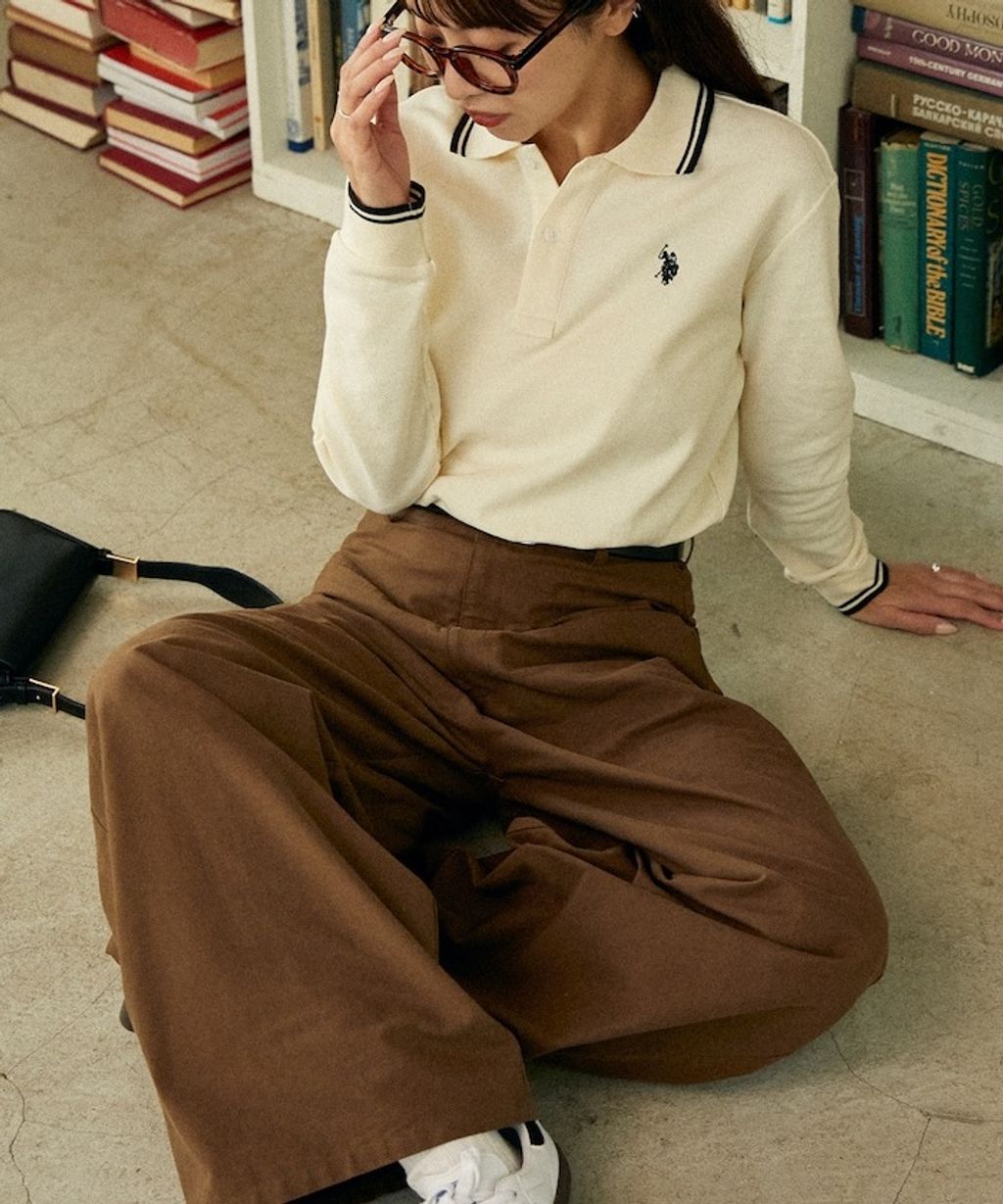 U.S. POLO ASSN. Y2K風開衫polo領長袖上衣_7