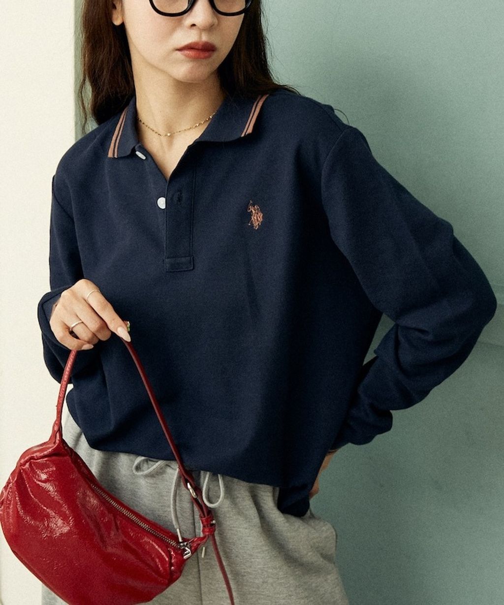 U.S. POLO ASSN. Y2K風開衫polo領長袖上衣_6
