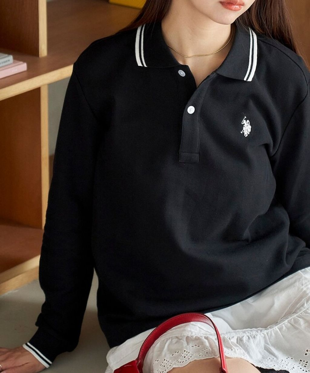 U.S. POLO ASSN. Y2K風開衫polo領長袖上衣_4