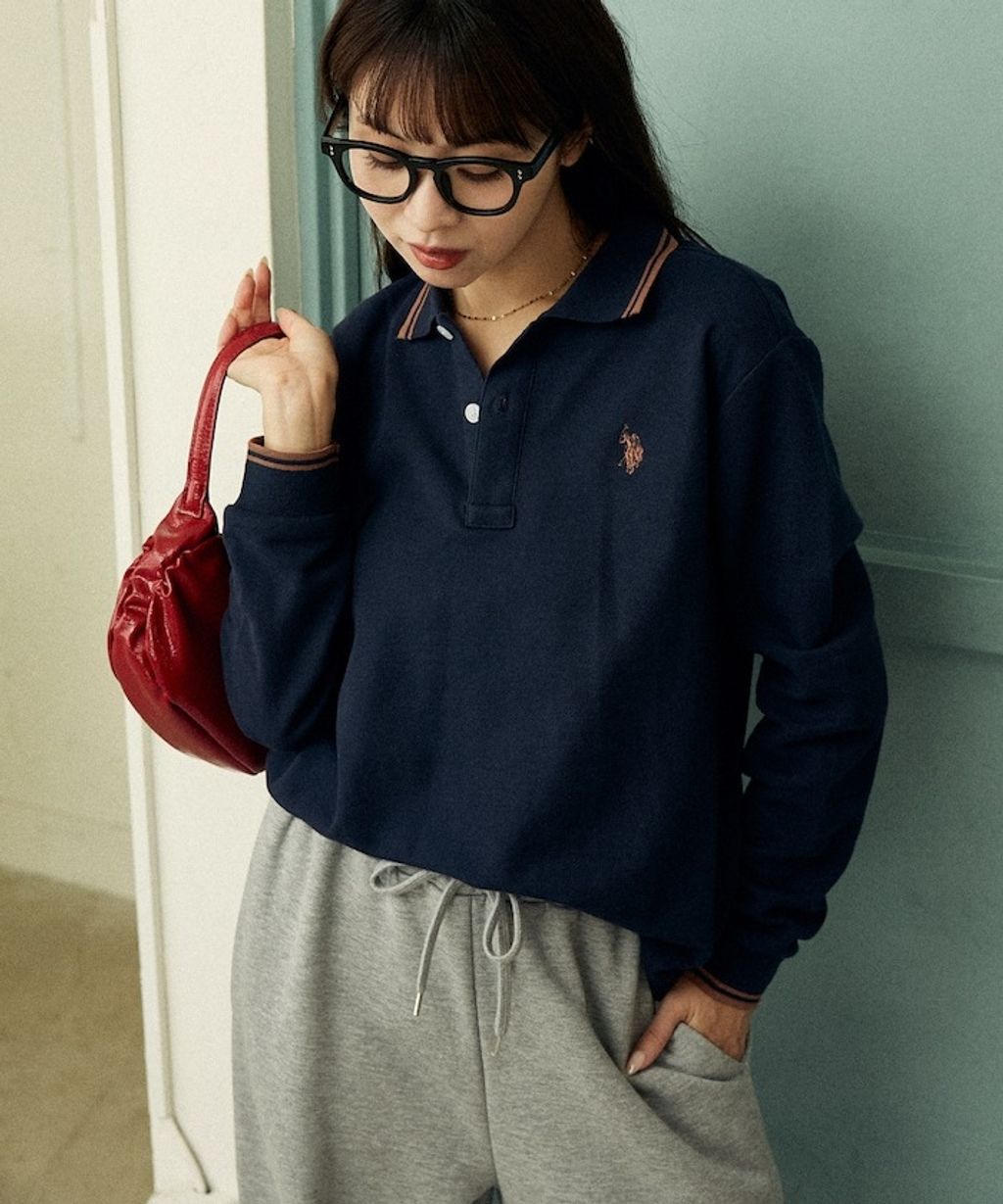 U.S. POLO ASSN. Y2K風開衫polo領長袖上衣_28