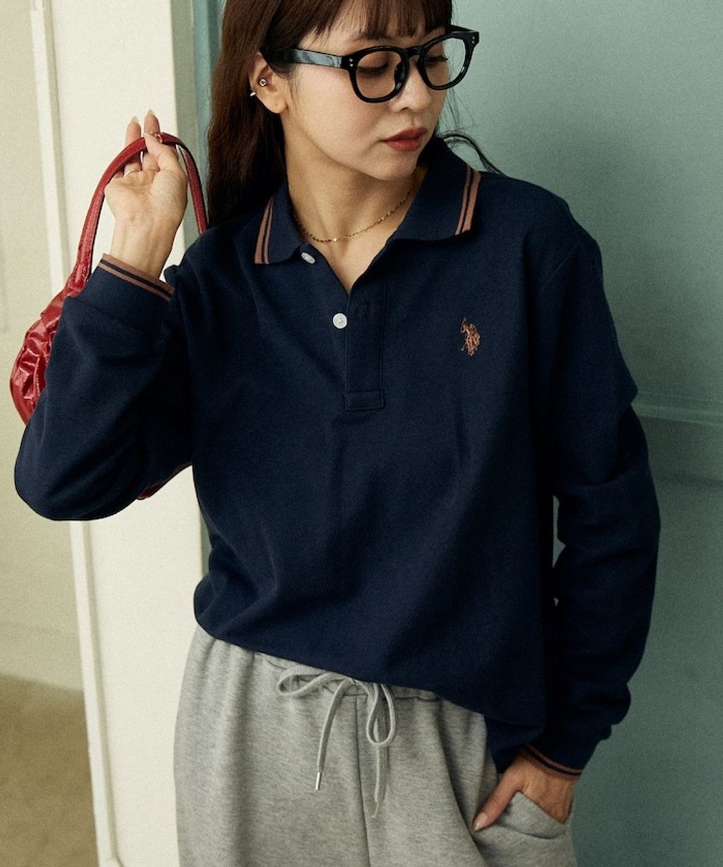 U.S. POLO ASSN. Y2K風開衫polo領長袖上衣_24