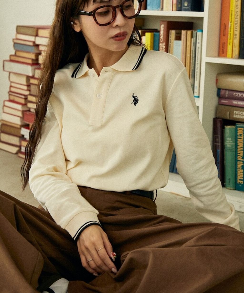 U.S. POLO ASSN. Y2K風開衫polo領長袖上衣_9