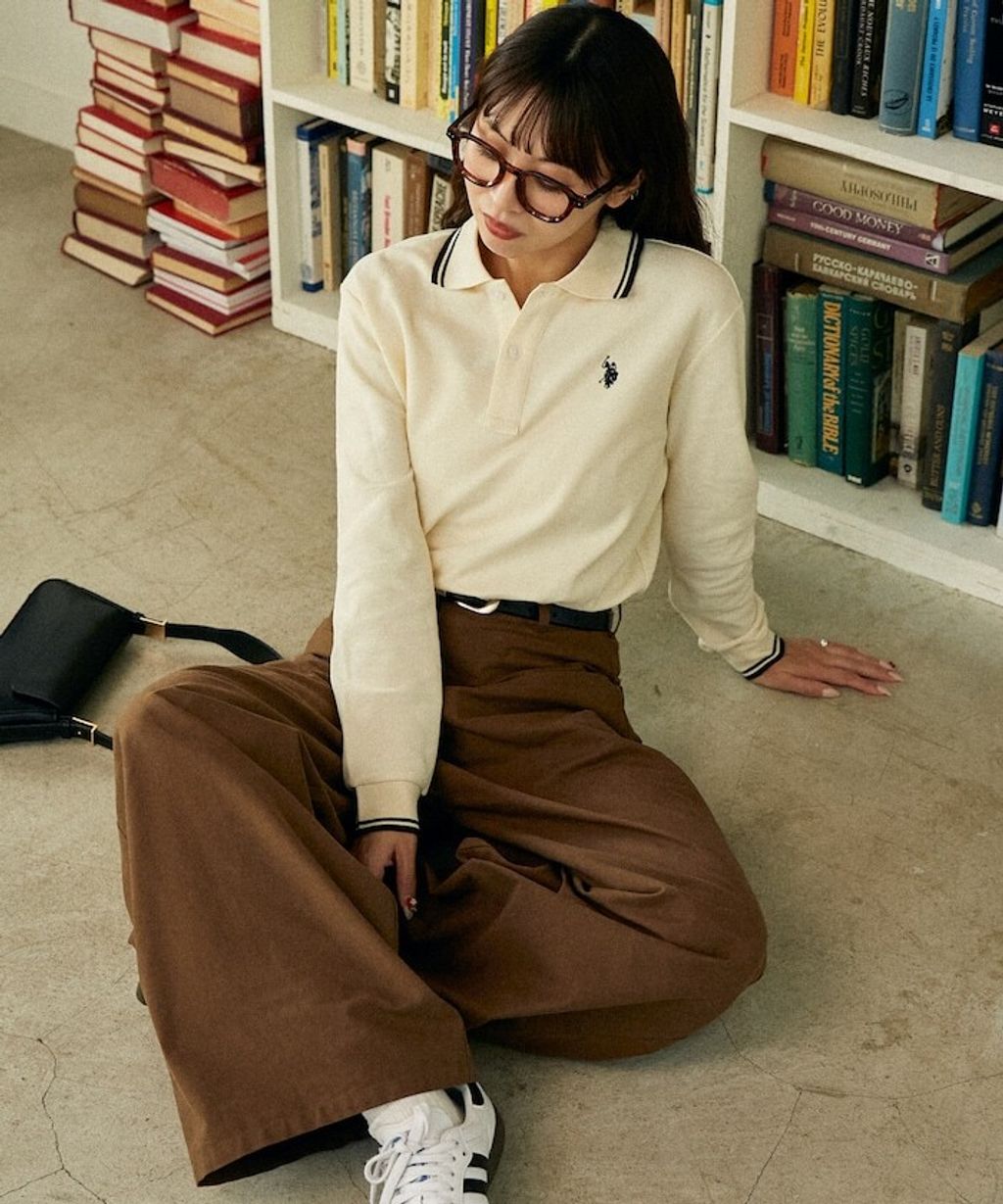 U.S. POLO ASSN. Y2K風開衫polo領長袖上衣_13