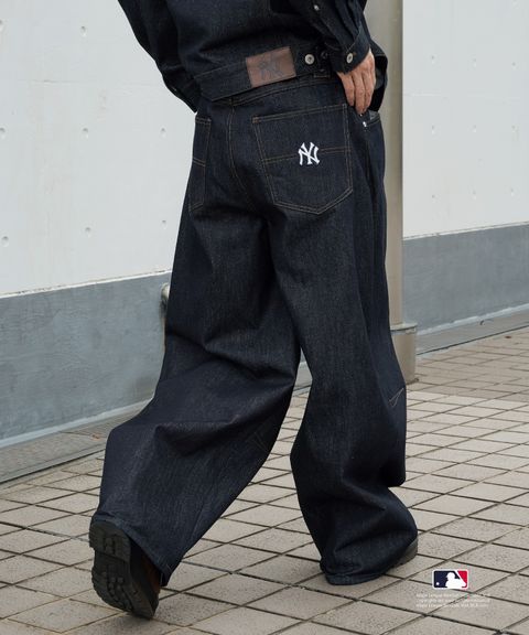 Perushu × MLB 復古牛仔彎刀褲_2