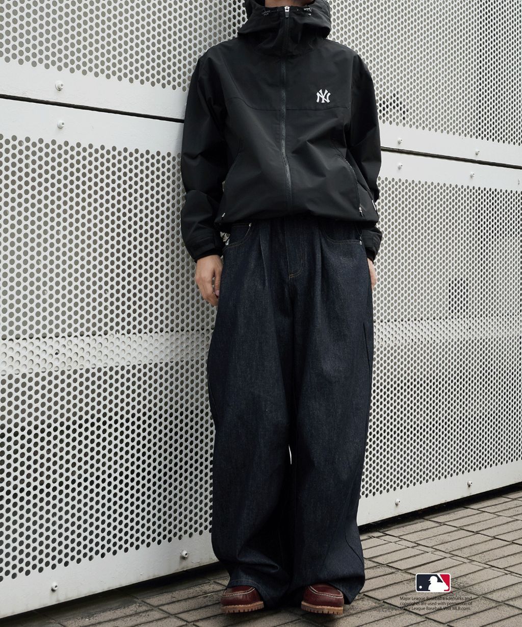 Perushu × MLB 復古牛仔彎刀褲_13