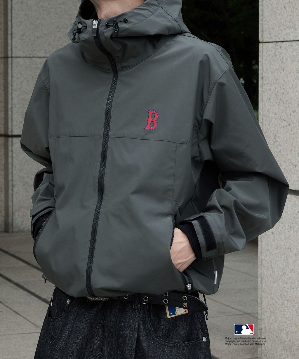 Perushu × MLB 雙拉鏈防風夾克_18