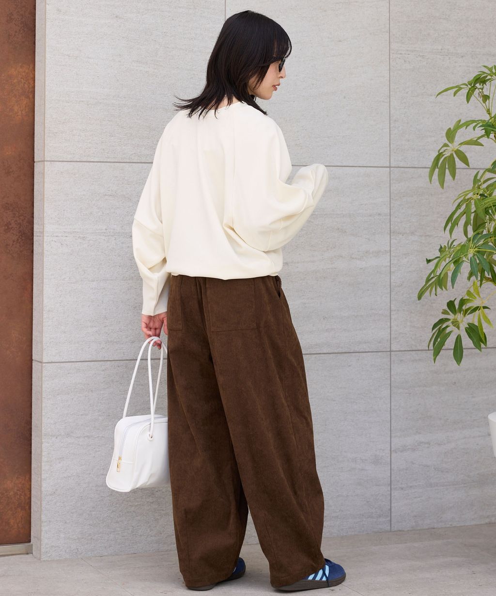 THE CRAFT CREW PRODUCTS 燈芯絨雙打摺立體剪裁寬版褲_36