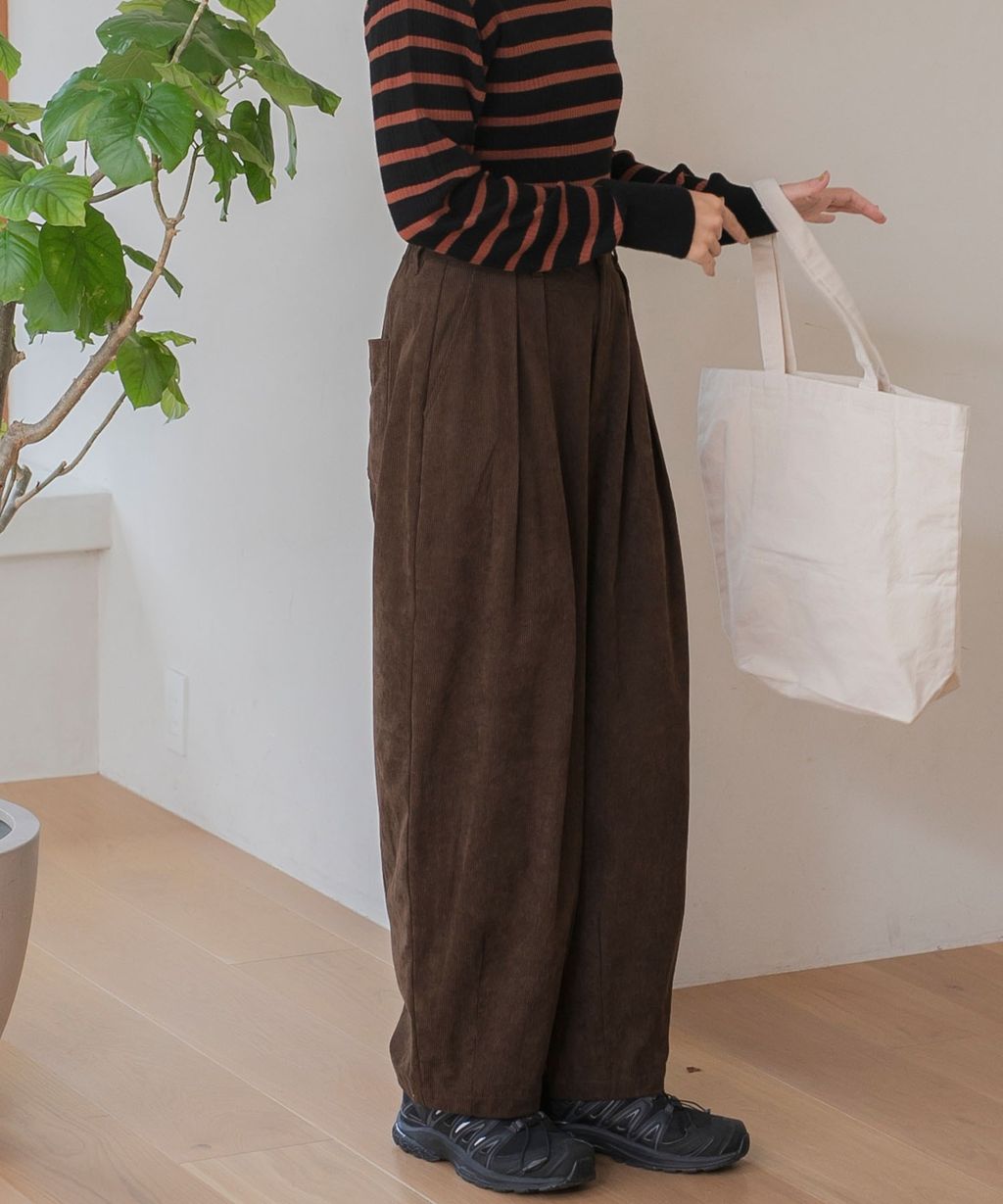 THE CRAFT CREW PRODUCTS 燈芯絨雙打摺立體剪裁寬版褲_24