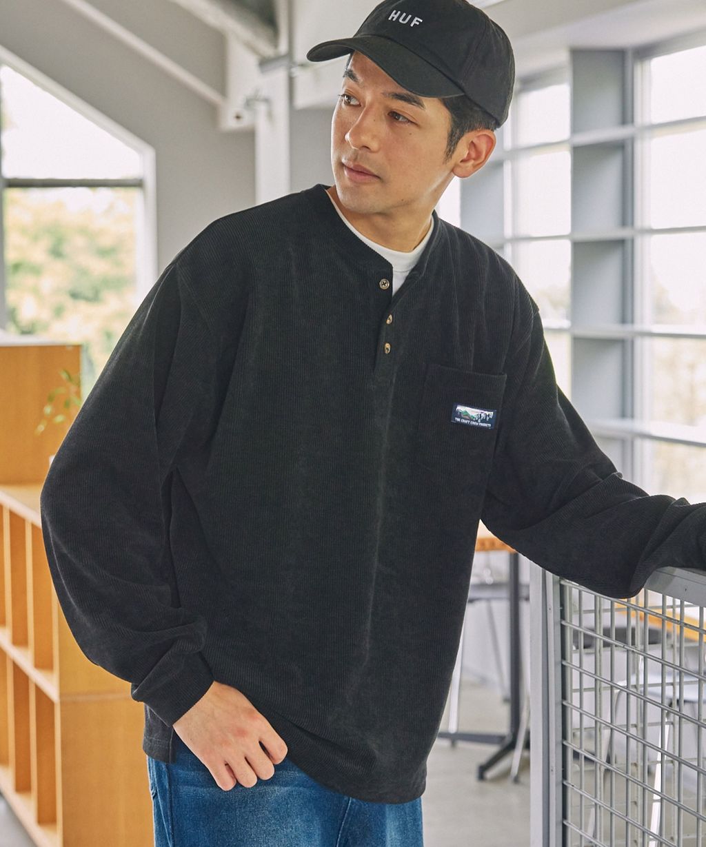 THE CRAFT CREW PRODUCTS 抗菌防臭燈芯絨亨利領長袖上衣_6