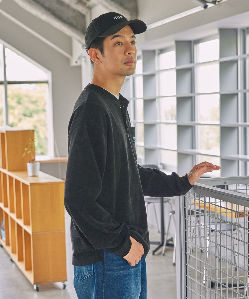 THE CRAFT CREW PRODUCTS 抗菌防臭燈芯絨亨利領長袖上衣_16