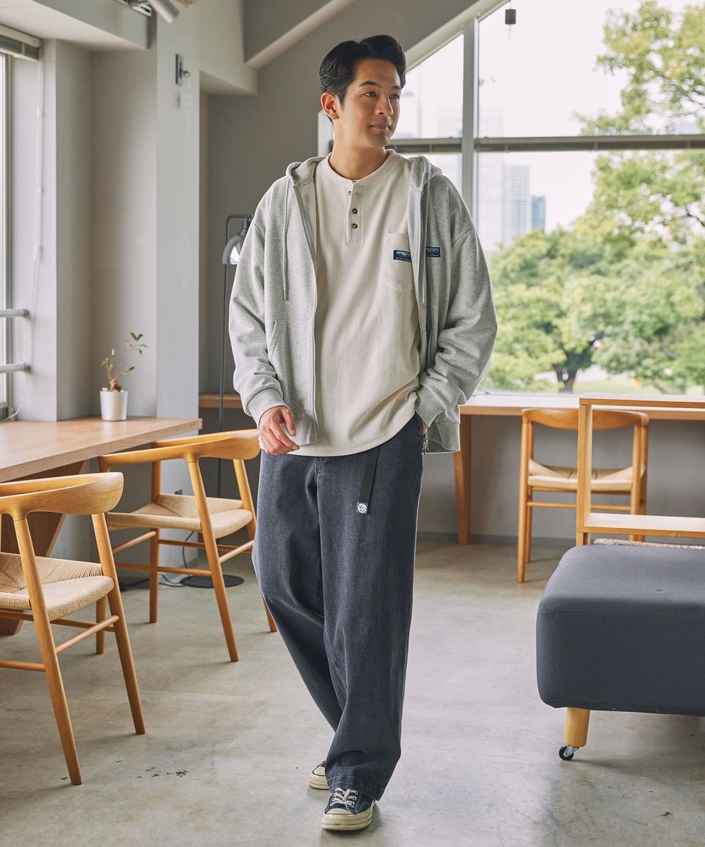 THE CRAFT CREW PRODUCTS 抗菌防臭燈芯絨亨利領長袖上衣_9