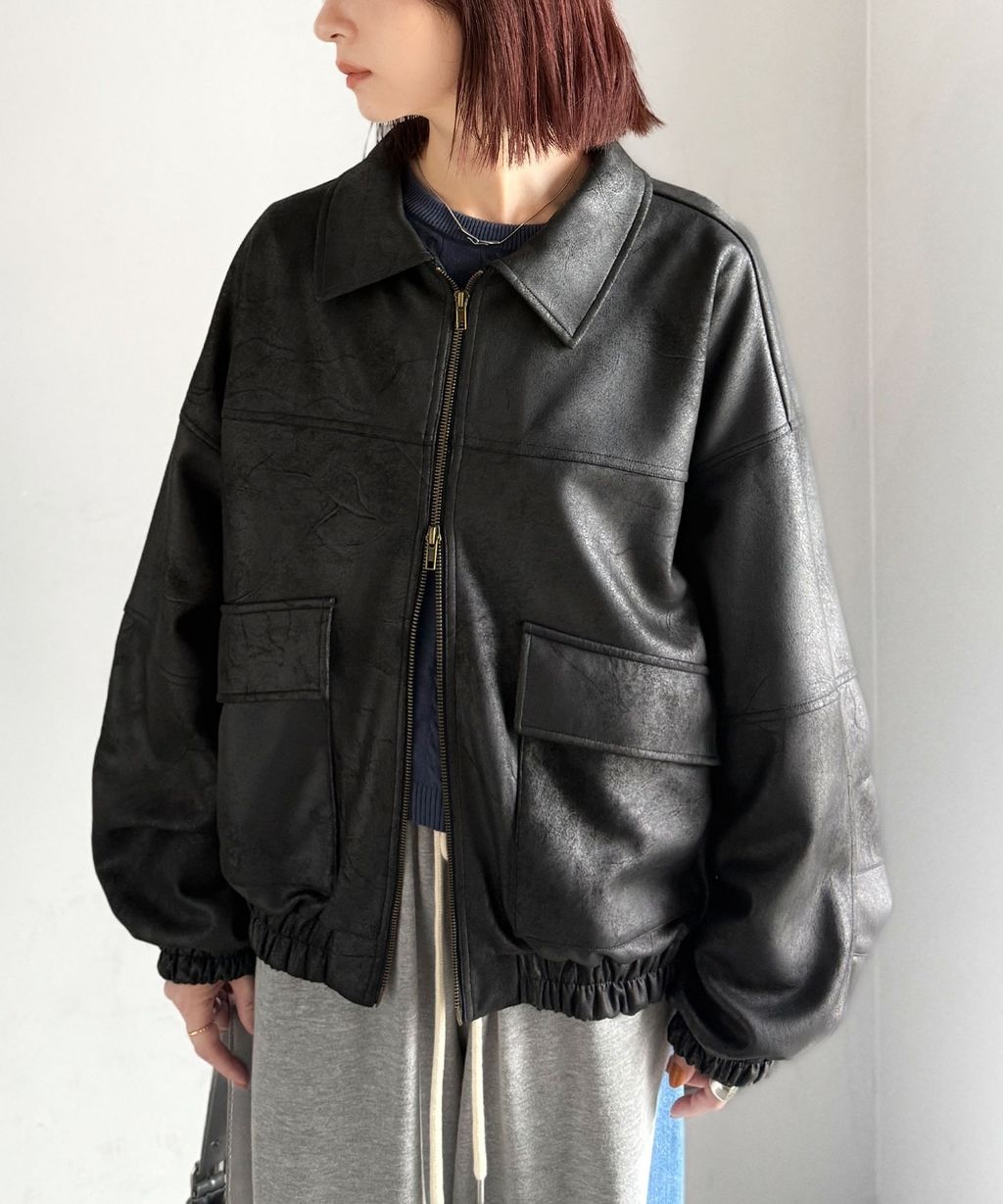 JaVa復古麂皮風格雙拉鍊夾克_6