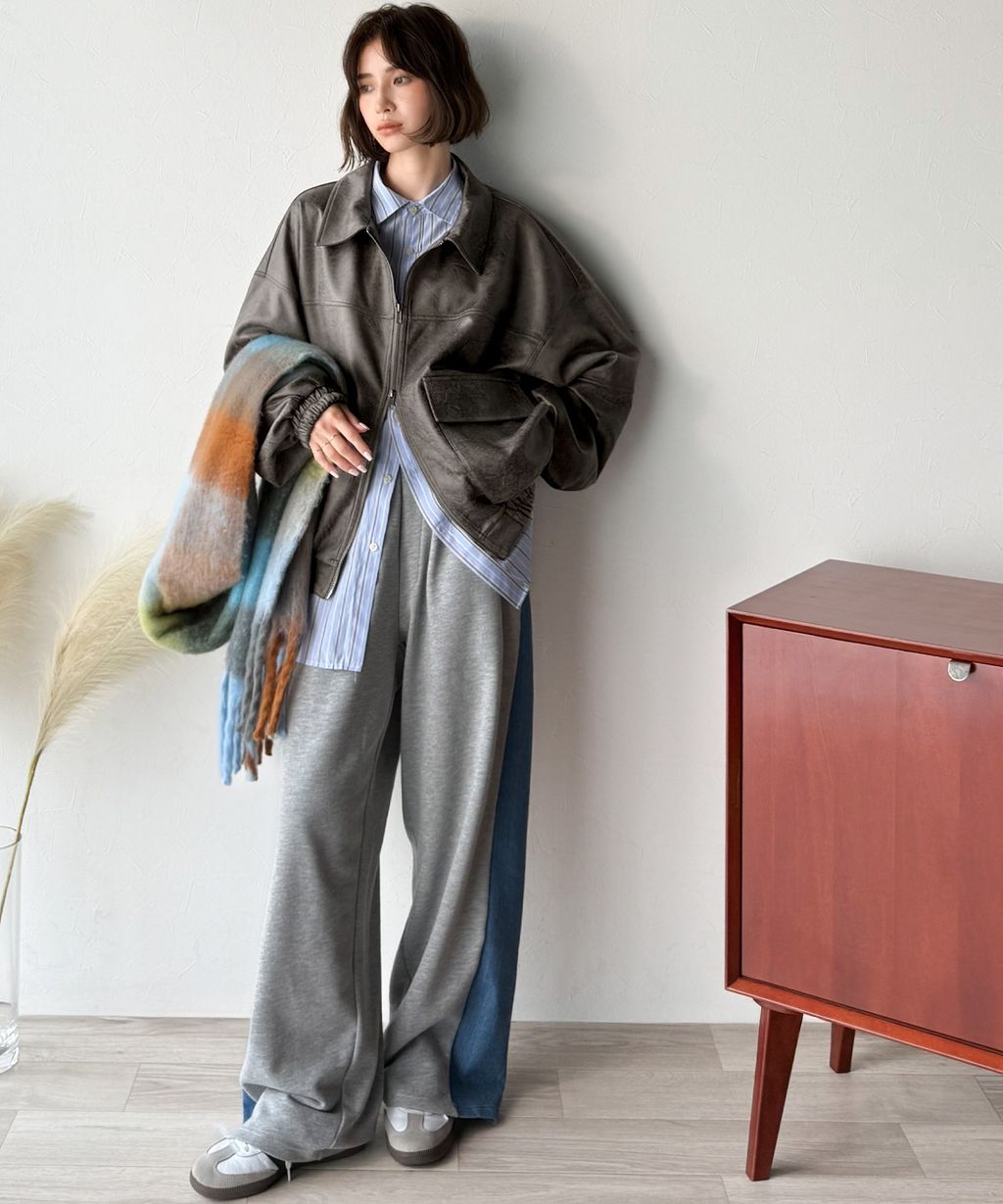 JaVa復古麂皮風格雙拉鍊夾克_29