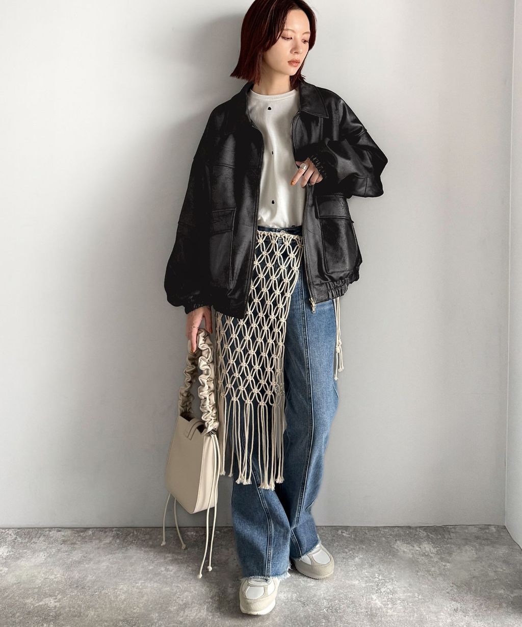 JaVa復古麂皮風格雙拉鍊夾克_11