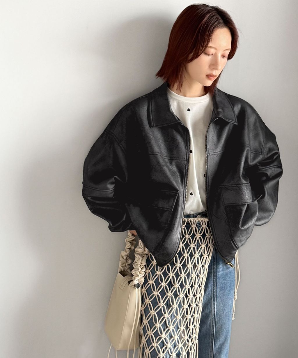 JaVa復古麂皮風格雙拉鍊夾克_10