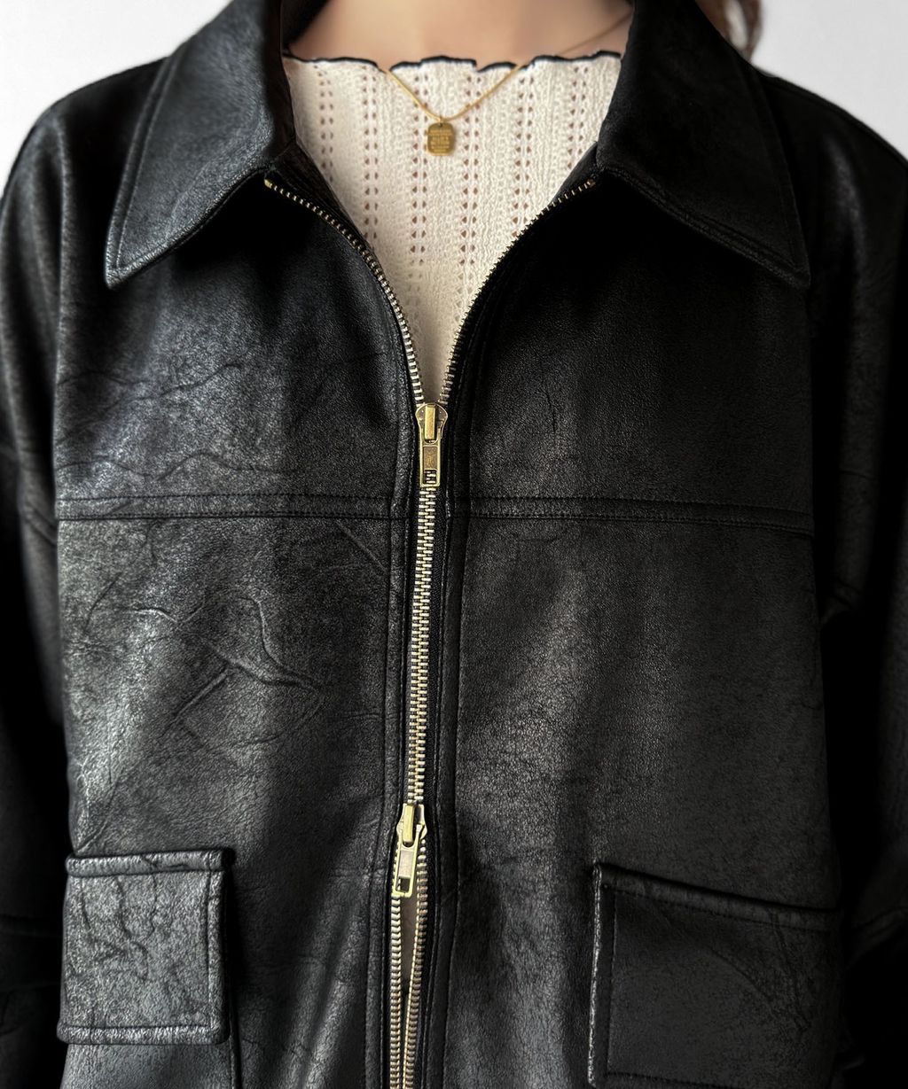 JaVa復古麂皮風格雙拉鍊夾克_24