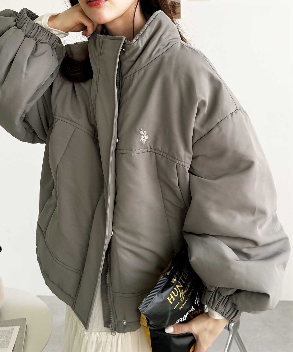 U.S. POLO ASSN. 保暖中棉oversize短版外套_1