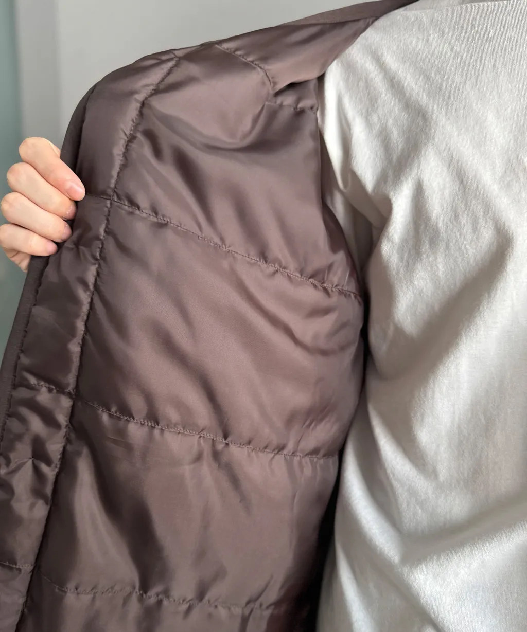 java 極簡風無領中綿外套_7