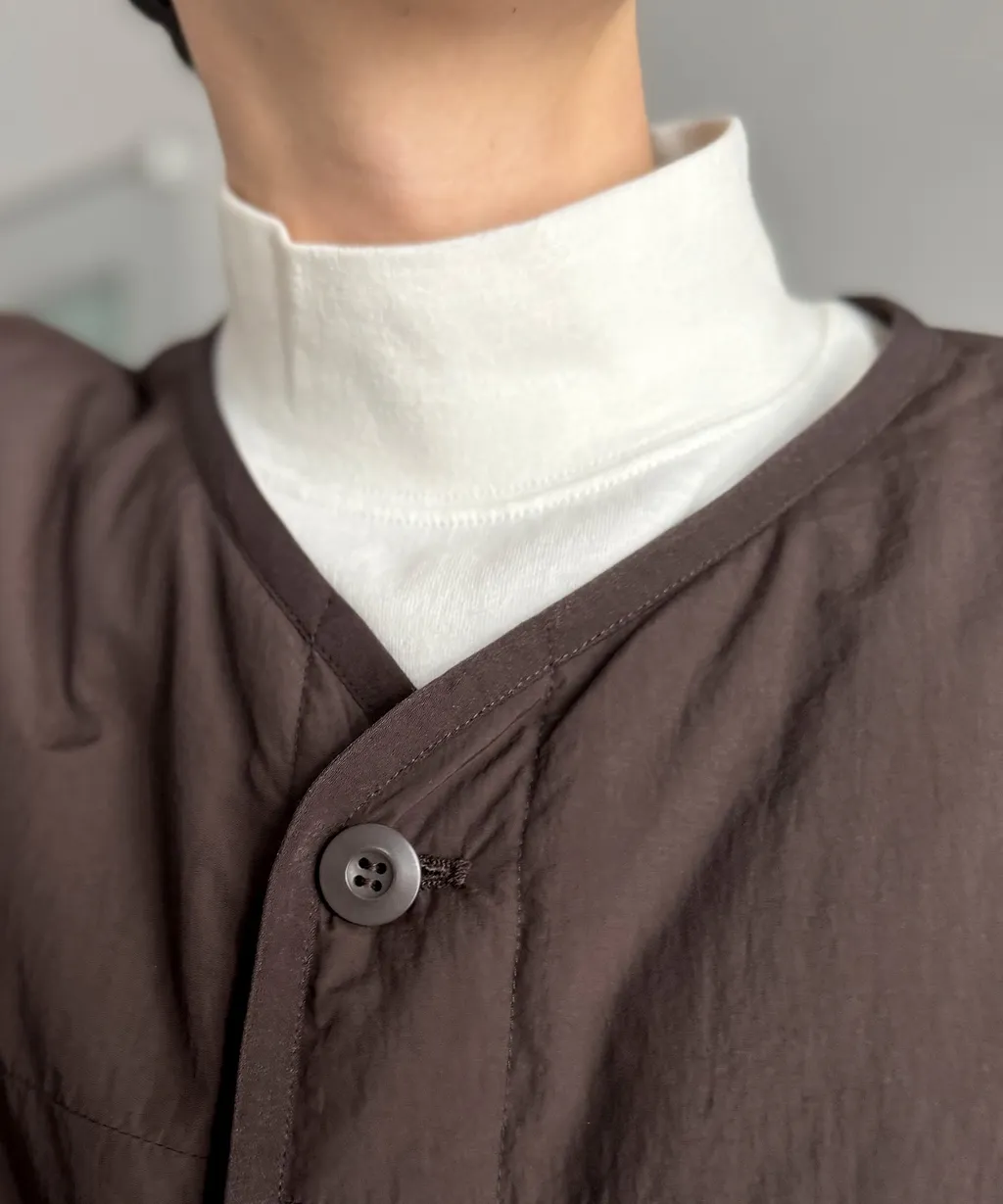 java 極簡風無領中綿外套_9